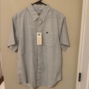 Dockers Men's Blue Patterned Button-Down Shirt